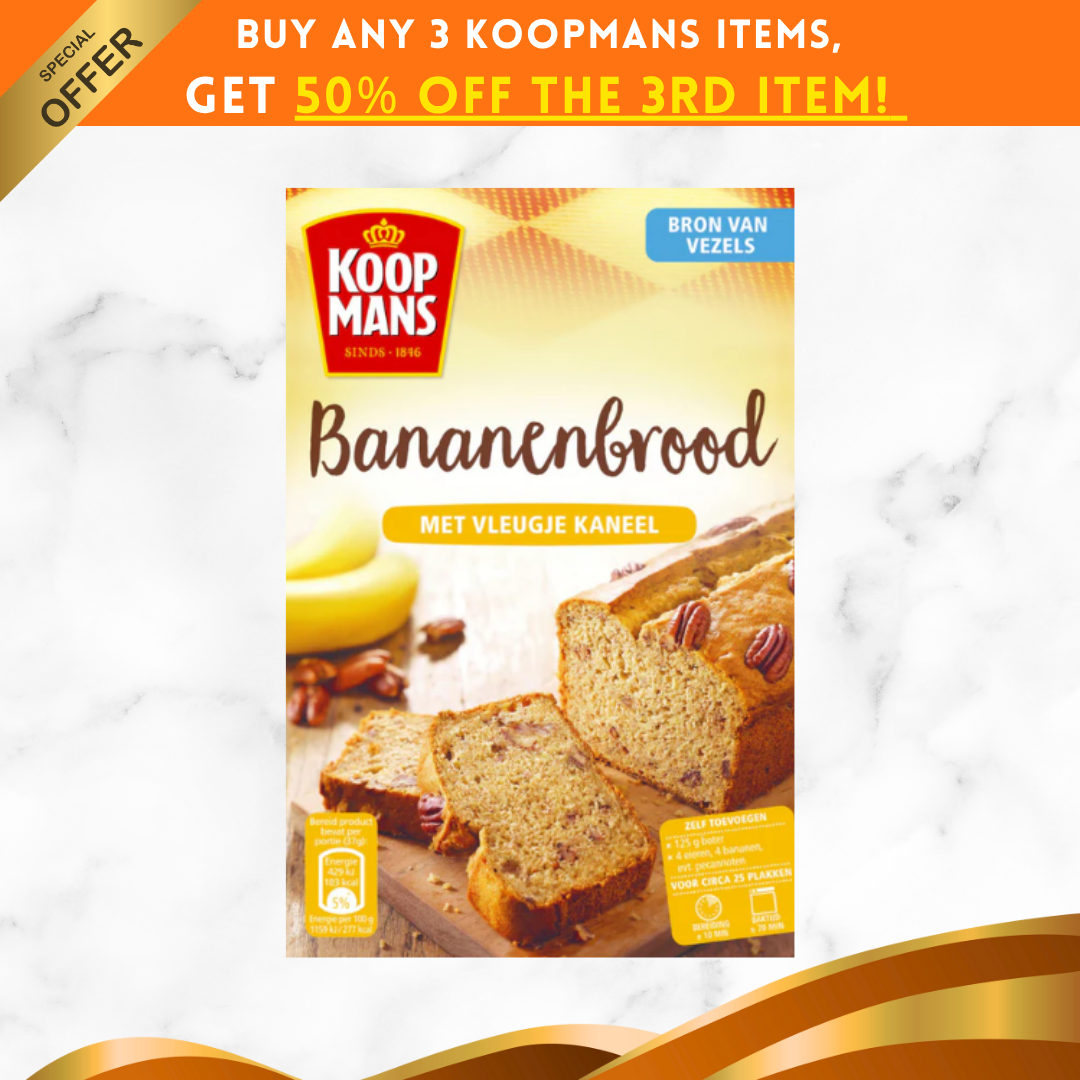 Koopmans Bananenbrood met praktische kaneel / Bananenbrood met een beetje kaneel (320 gram)