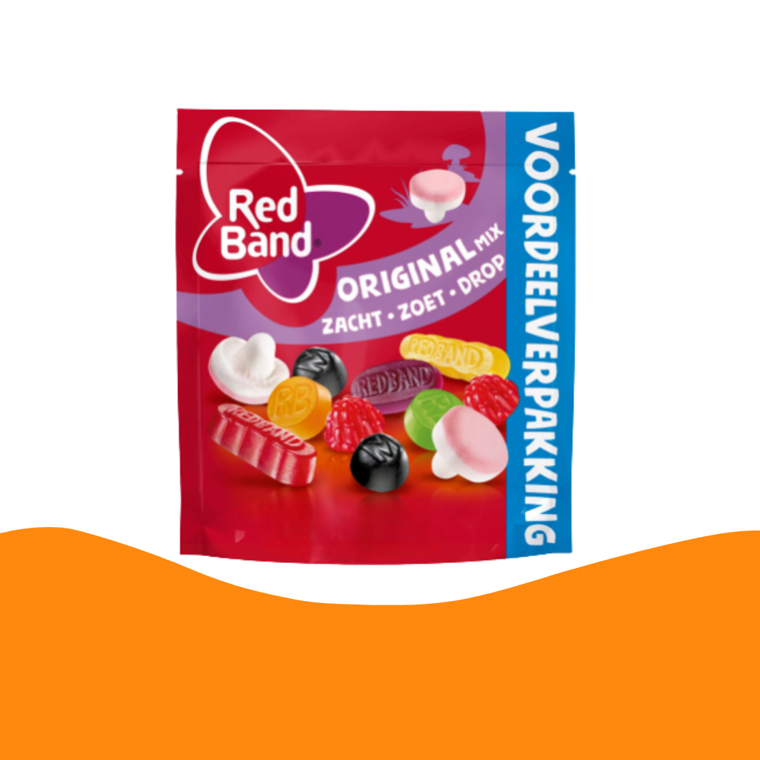 Red Band Original Mix Zacht Zoet Drop Voordeelverpakking / Licorice Soft, Sweet (355 gram)