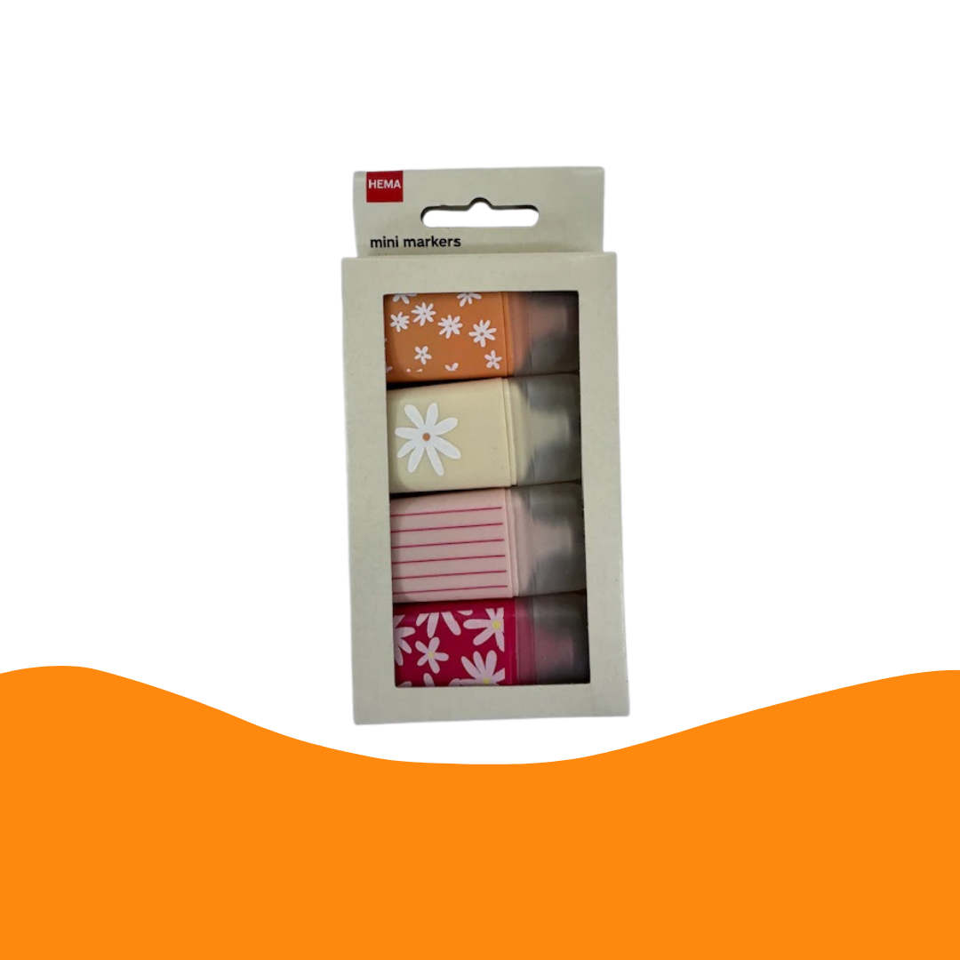 Hema Mini Bloemen(花)標記套裝 4 種不同顏色