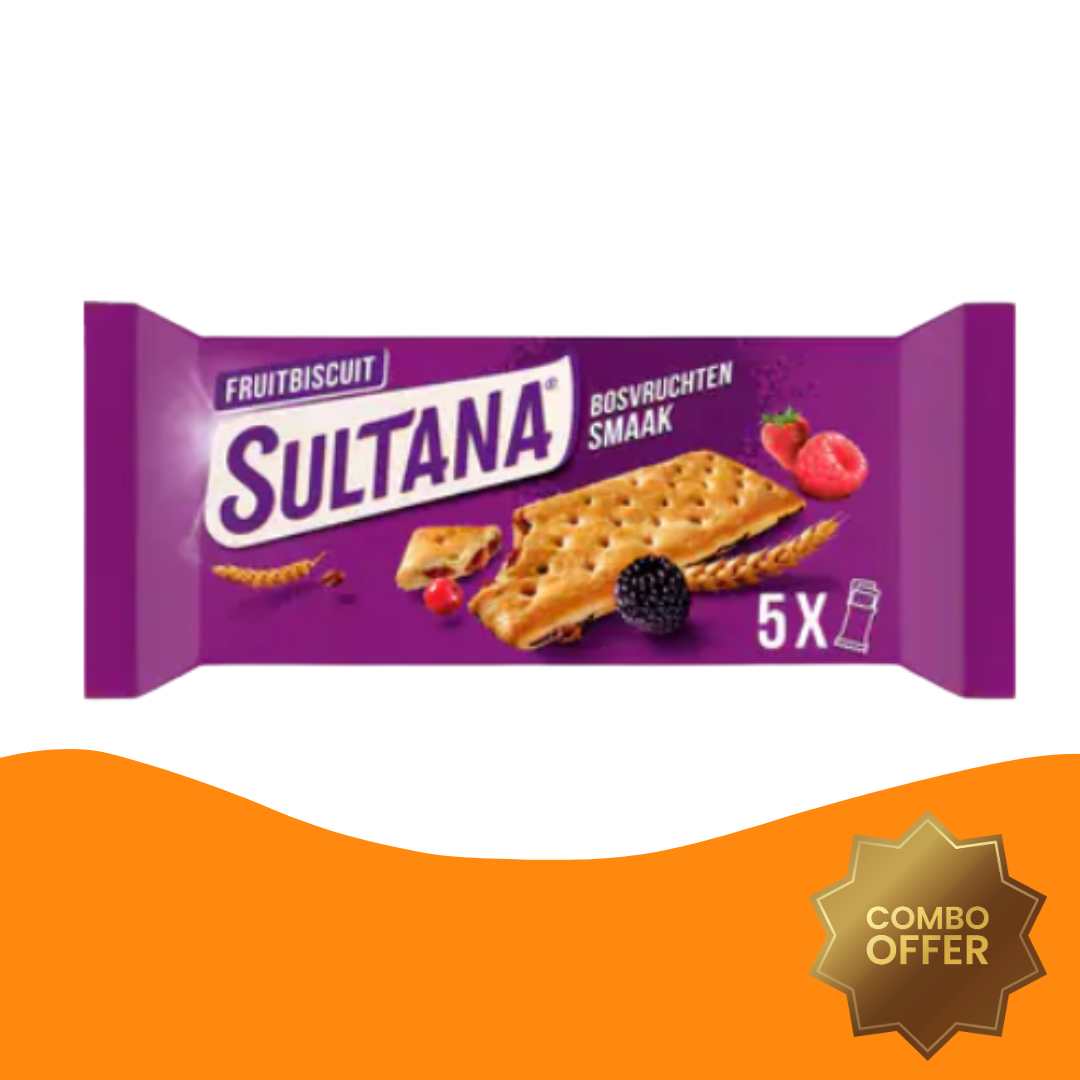 Sultana Bosvruchten / Forest Fruit Biscuits (5 pieces of 3) (218 gram)