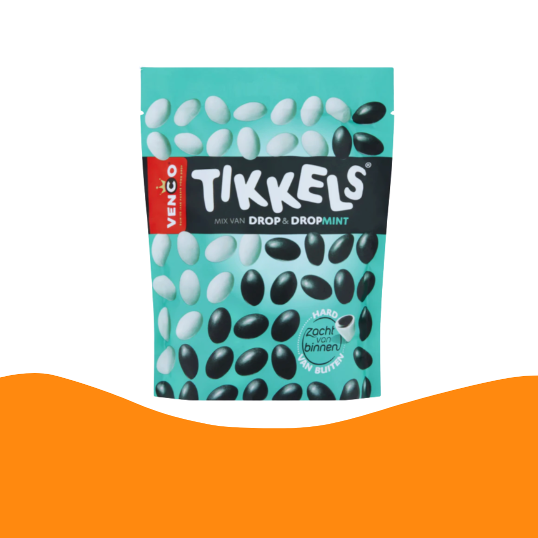 Venco Tikkels Dropmint 甘草薄荷脆皮糖(245克)