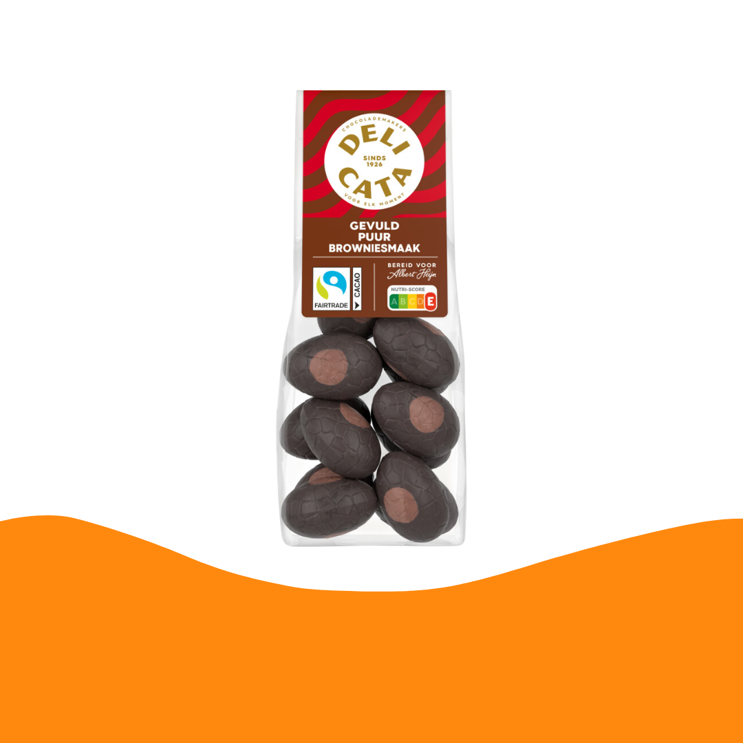 Dark Chocolate Eggs with Brownie Filling 150 gram