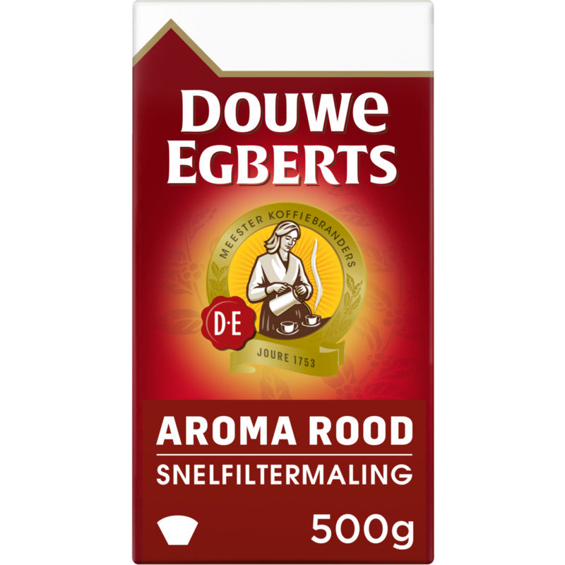 Douwe Egberts Koffie Aroma Rood Grove Maling / Coarse ground coffee (500 gram)