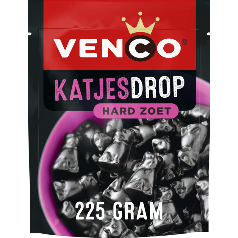 Venco Katjesdrop 荷蘭貓仔硬身甘草糖(235克)