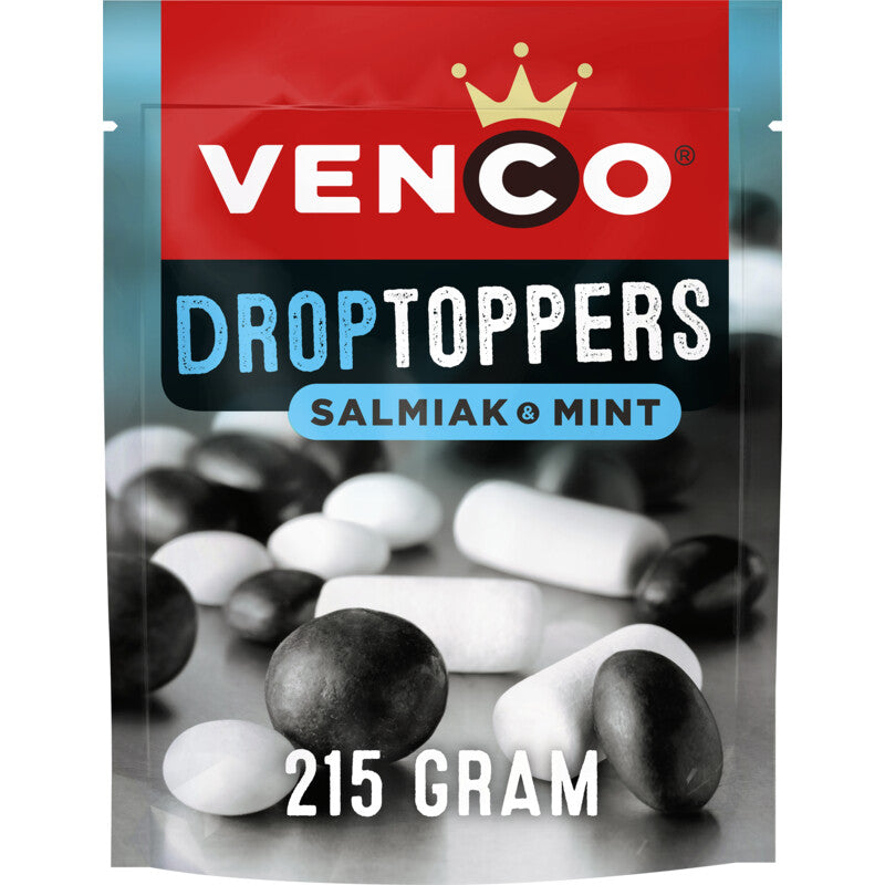 Venco Droptoppers Salmiak Mint 薩米亞克薄荷甘草糖(225克)