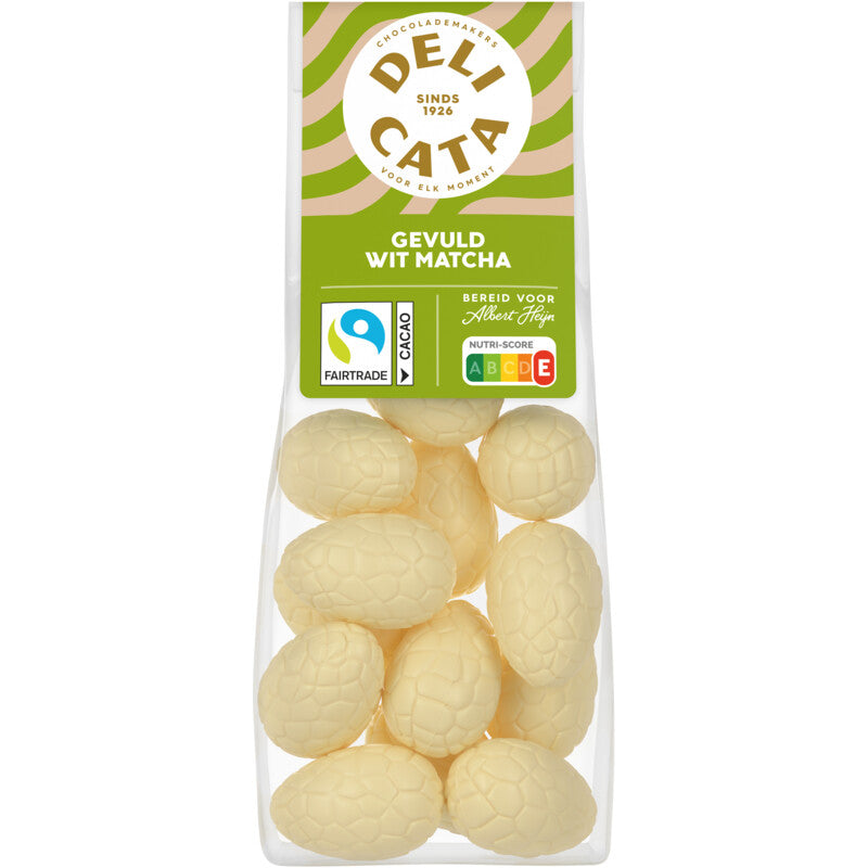 White Chocolate eggs with Matcha Filling 150 gram