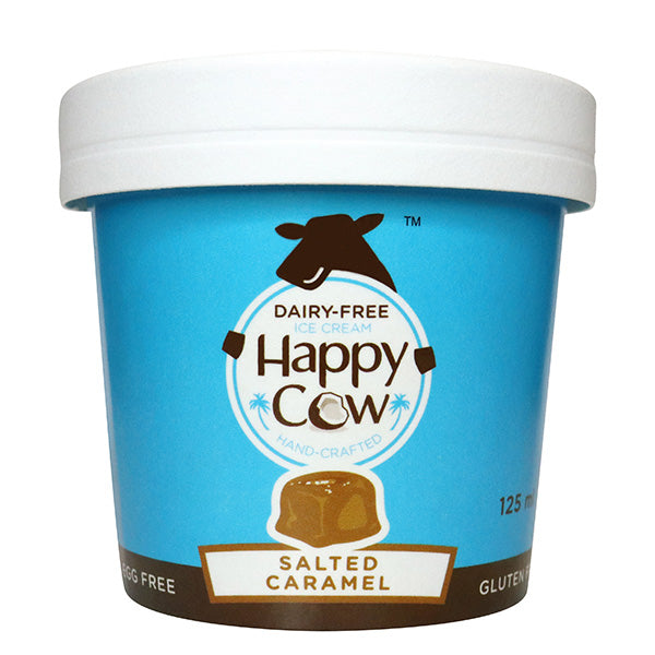 Happy Cow Salted Caramel Swirl Dairy-Free Ice Cream - 125 ml