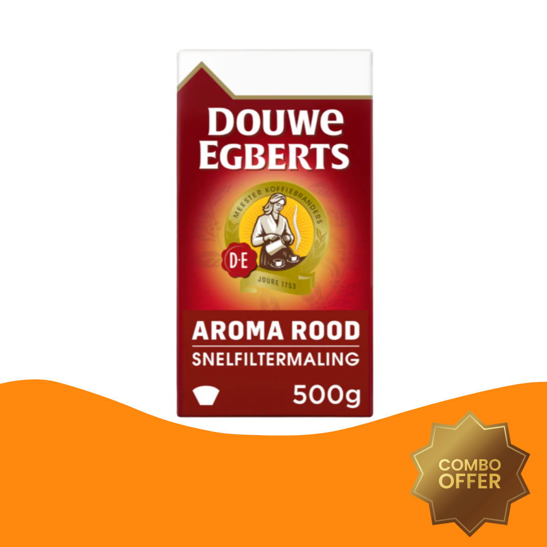 Douwe Egberts Koffie Aroma Rood Grove Maling / Coarse ground coffee (500 gram)