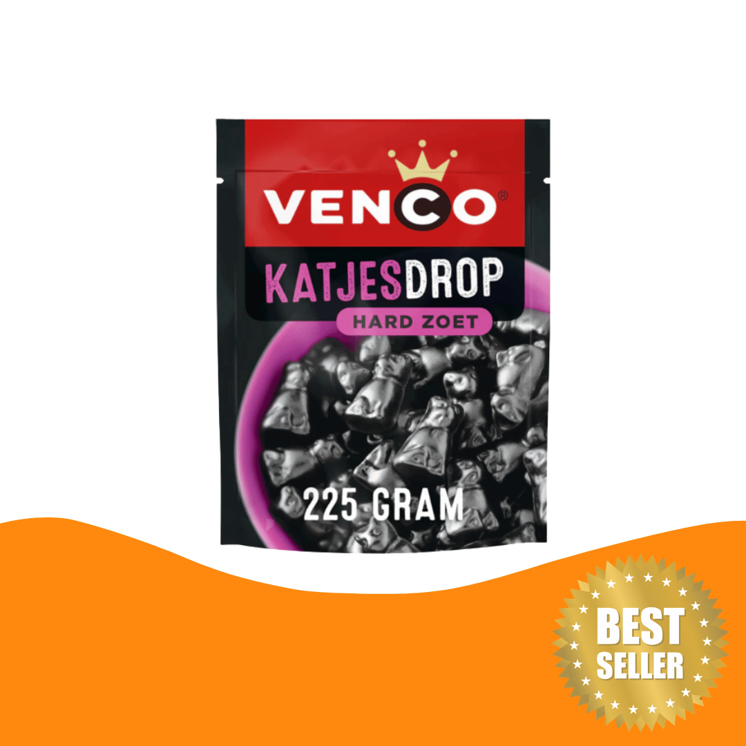 Venco Katjesdrop 荷蘭貓仔硬身甘草糖(235克)