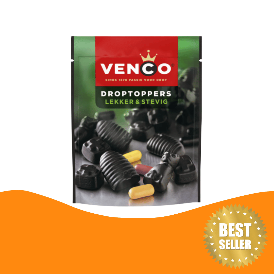 Venco Droptopper Lekker en Stevig 硬甘草糖(225克)