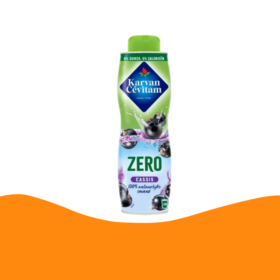 Karvan Cevitam Siroop ZERO cassis / Drink syrup ZERO Blackcurrant flavour (600 ml): 0% SUGAR/0% CALORIES