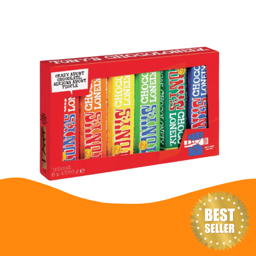 Tony's Chocolonely 朱古力棒 6 條裝 2 x 50 克 & 4 x 47 克 (連心意卡*）