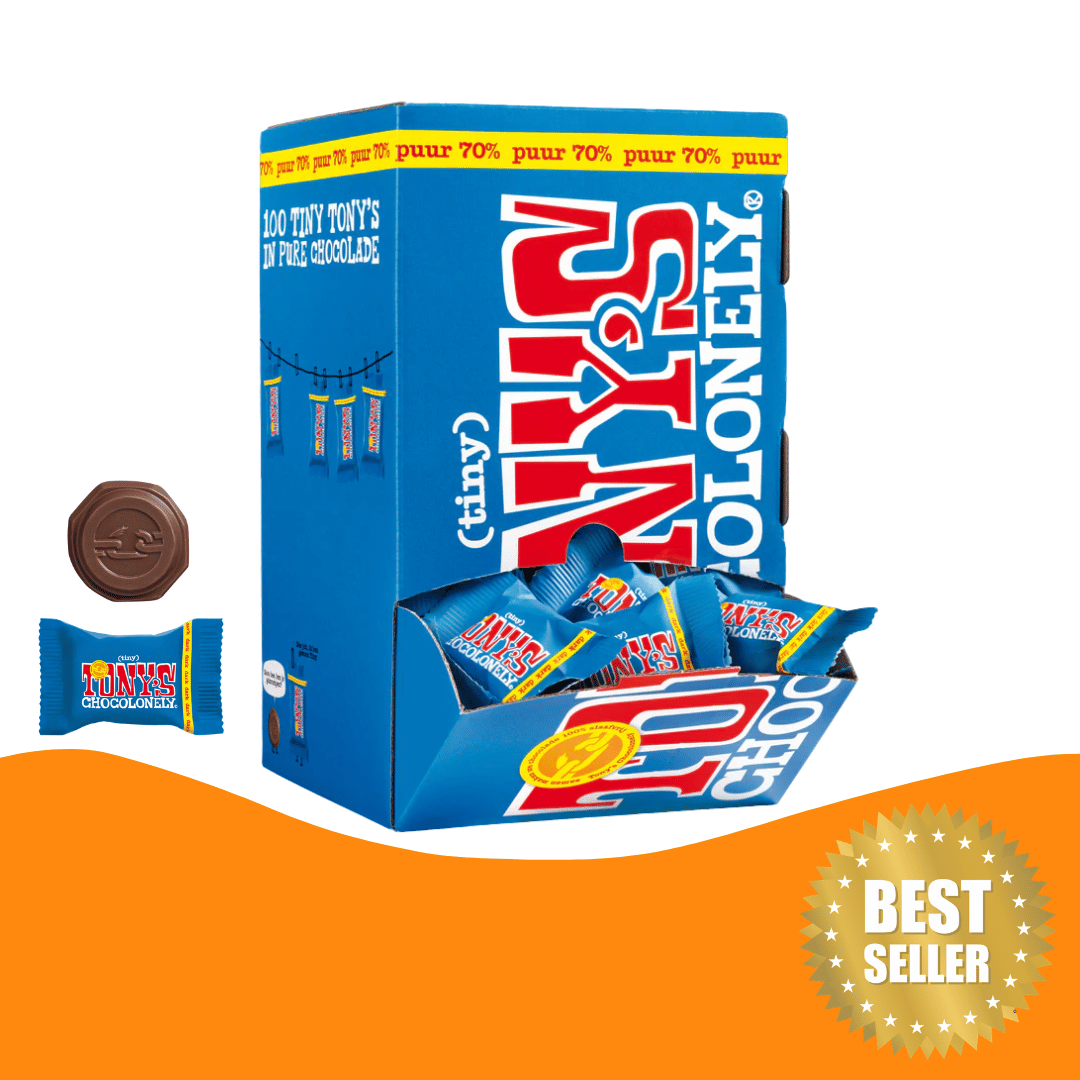 Tony’s Chocolonely 黑朱古力盒裝 100 包 (連心意卡*）
