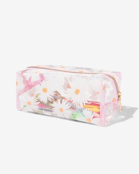 Hema Etui 單拉鍊透明花朵
