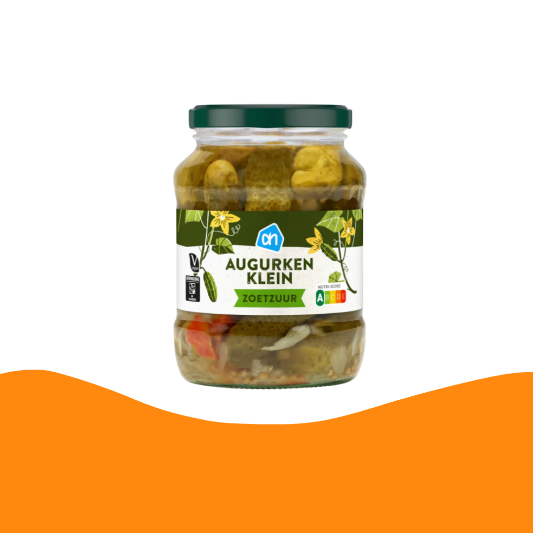 Zoetzure Cocktail Augurken AH (340 gram)/Pickles