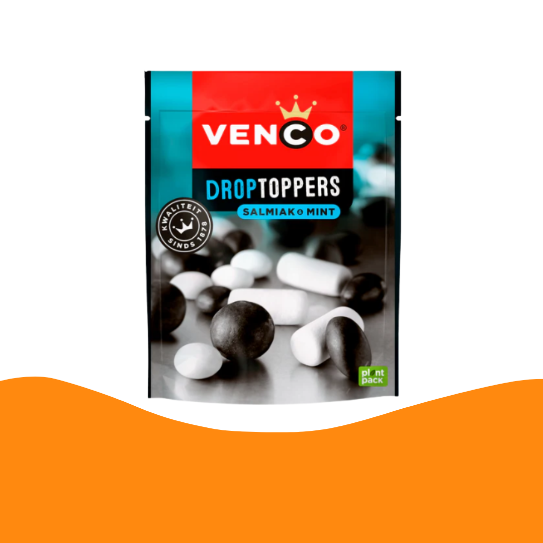Venco Droptoppers Salmiak Mint 薩米亞克薄荷甘草糖（225克）