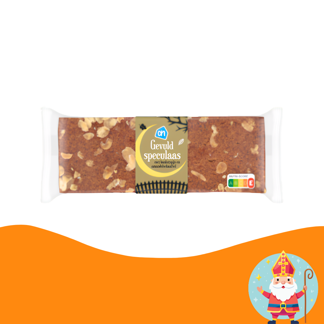 AH Gevuld Speculaas met Banketspijs en Amandelschaafsel (275 gram)