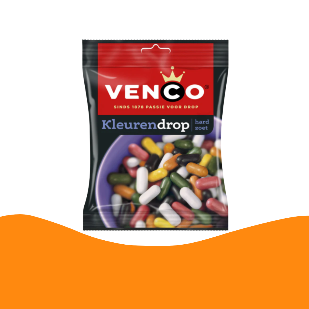 Venco Kleurendrop 硬身彩色甘草糖（285克）