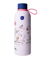 代爾夫特藍瓷風 不銹鋼保溫水樽 (粉紅森林小鳥設計) - 500ml