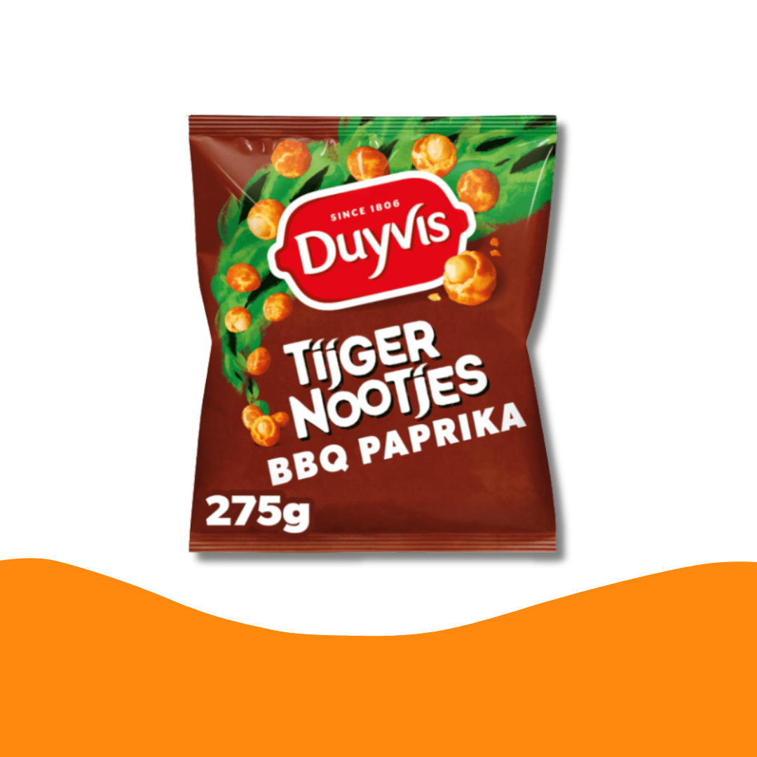 Duyvis Tijgernootjes 燒烤紅椒味脆皮花生（275克） (Best Before 21 June 2026)
