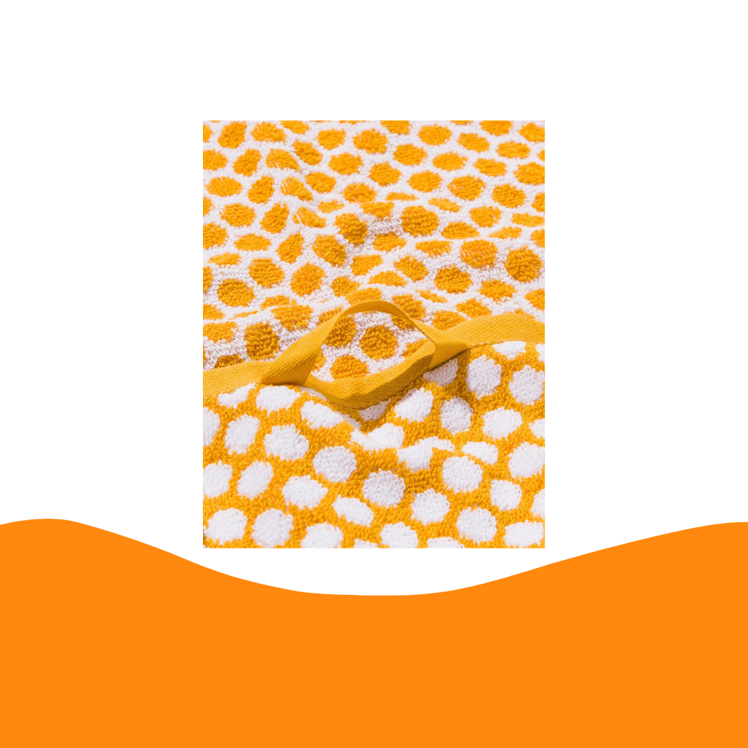 Hema Gastendoek Okergeel met Stippen / 客用毛巾點綴赭色（30 x 55 公分）