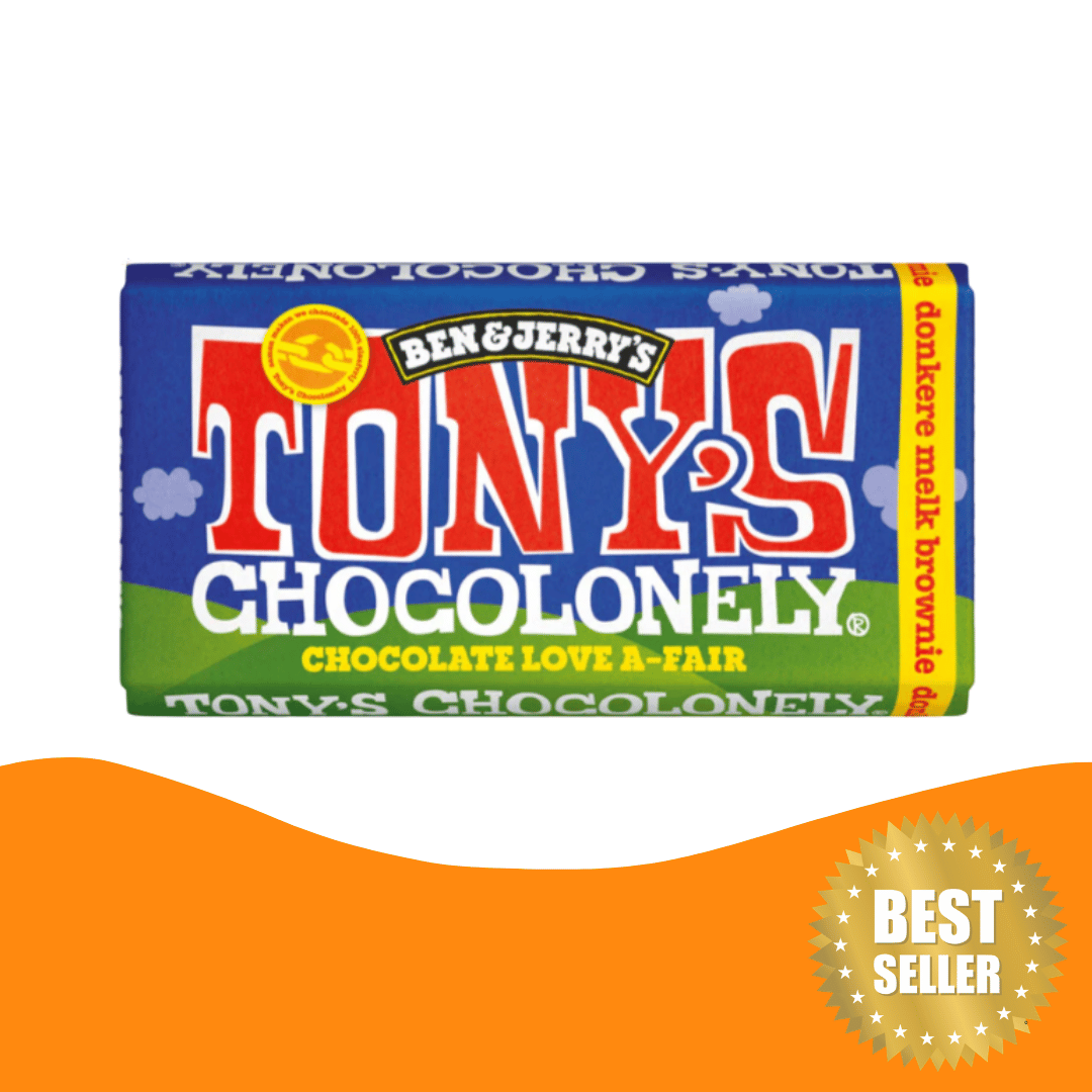 Tony's Chocolonely x Ben & Jerry's 聯乘款 黑牛奶布朗尼朱古力 (附送心意卡) (180克)