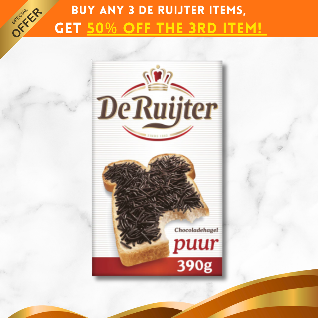 De Ruijter Chocoladehagel puur 390 gram