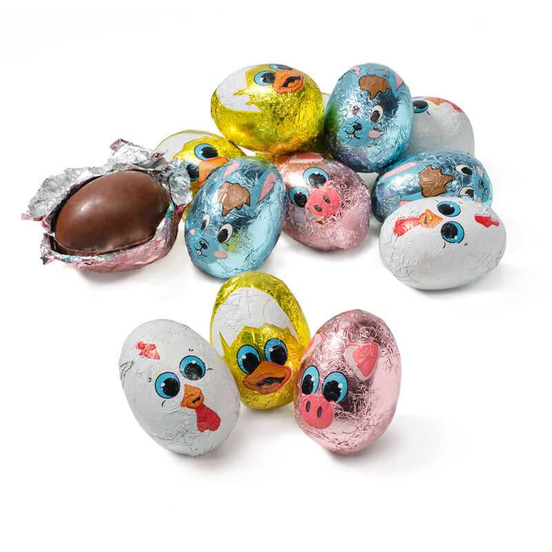AH Excellent Hollow Animal Mix Milk Chocolate Easter Eggs / Paaseieren Animal Mix Melkchocolade 260 gram