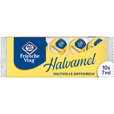 Friesche Vlag Halvamel 半脫脂咖啡奶（10杯裝，每杯7毫升）(Best before 4 June  2026)

