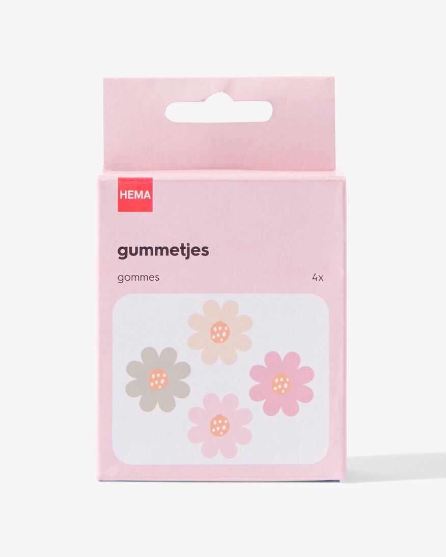 Hema Bloemen Gummetjes（花朵橡皮擦）4 種不同顏色套裝