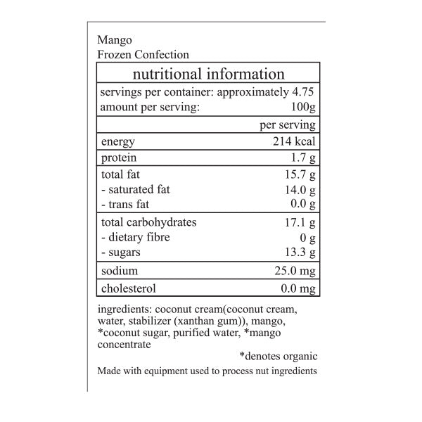 Happy Cow Mango Dairy-Free Ice Cream - 475 ml