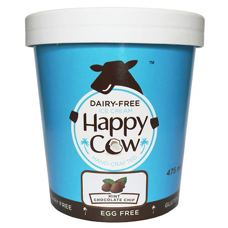 Happy Cow Mint Chocolate Chip Dairy-Free Ice Cream - 475 ml