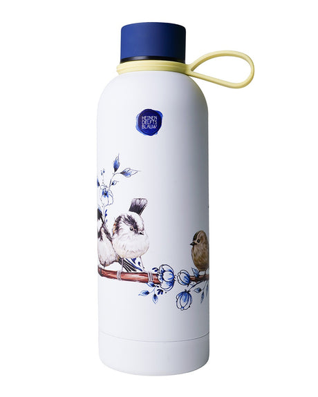 代爾夫特藍瓷風 不銹鋼保溫水樽 (森林小鳥) - 500ml