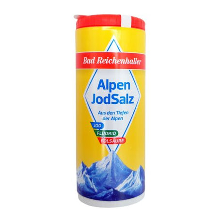 Alpen JodSalz (jodium zout) aus den Tiefen der Alpen（來自阿爾卑斯山深處的碘鹽（125 克）