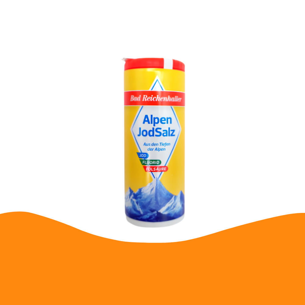 Alpen JodSalz (jodium zout) aus den Tiefen der Alpen（來自阿爾卑斯山深處的碘鹽（125 克）