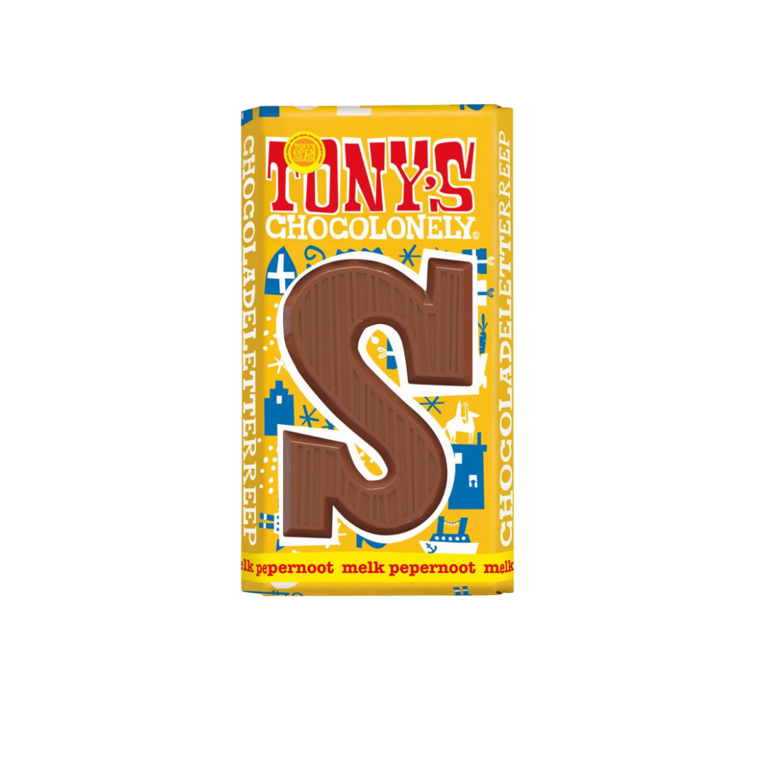 Tony's Chocolonely Letter S - milk pepernoot (180 gram)