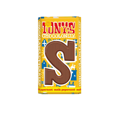 Tony's Chocolonely Letter S - milk pepernoot (180 gram)