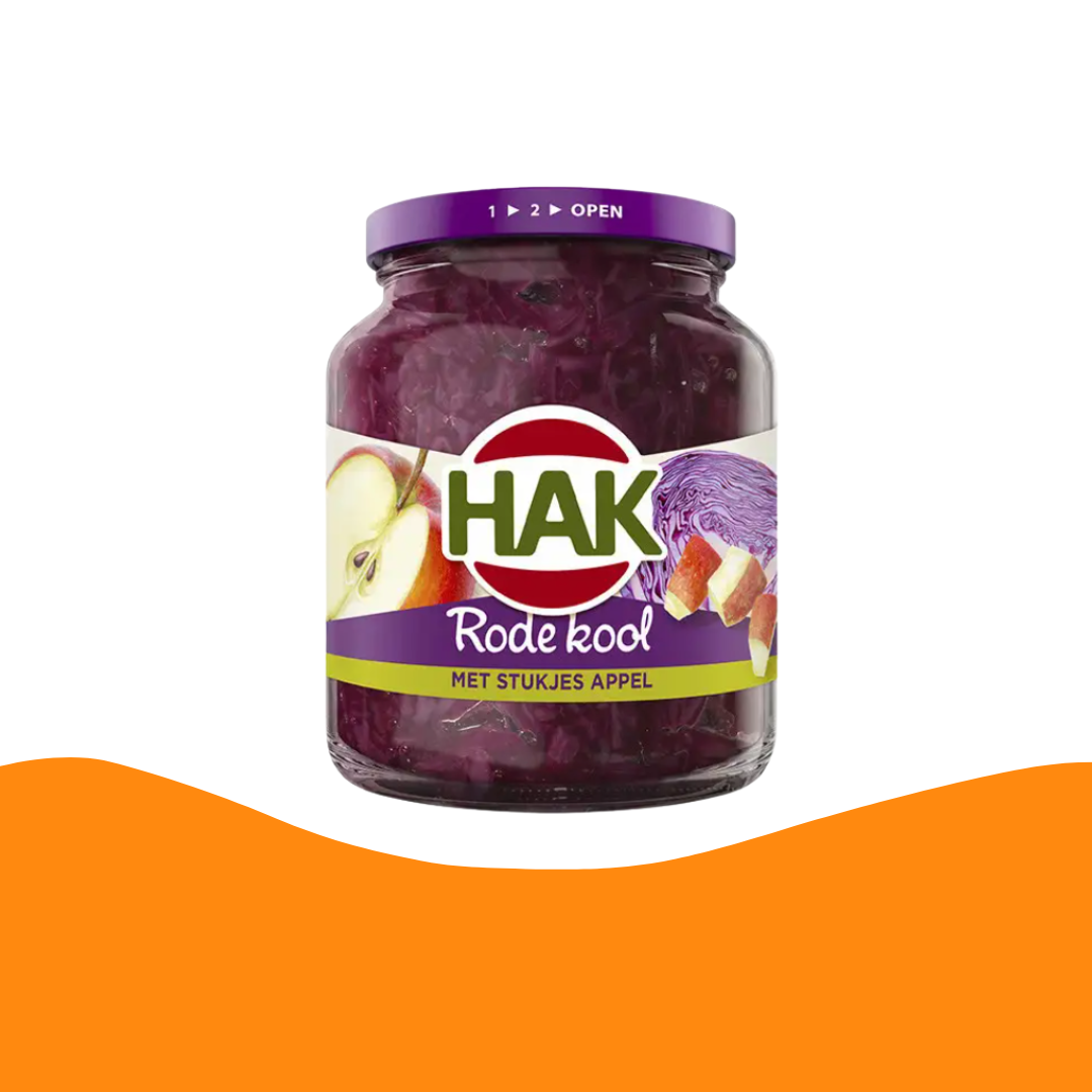 Hak Rode Kool met stukjes Appel / Red cabbage with Apple (355 gram)