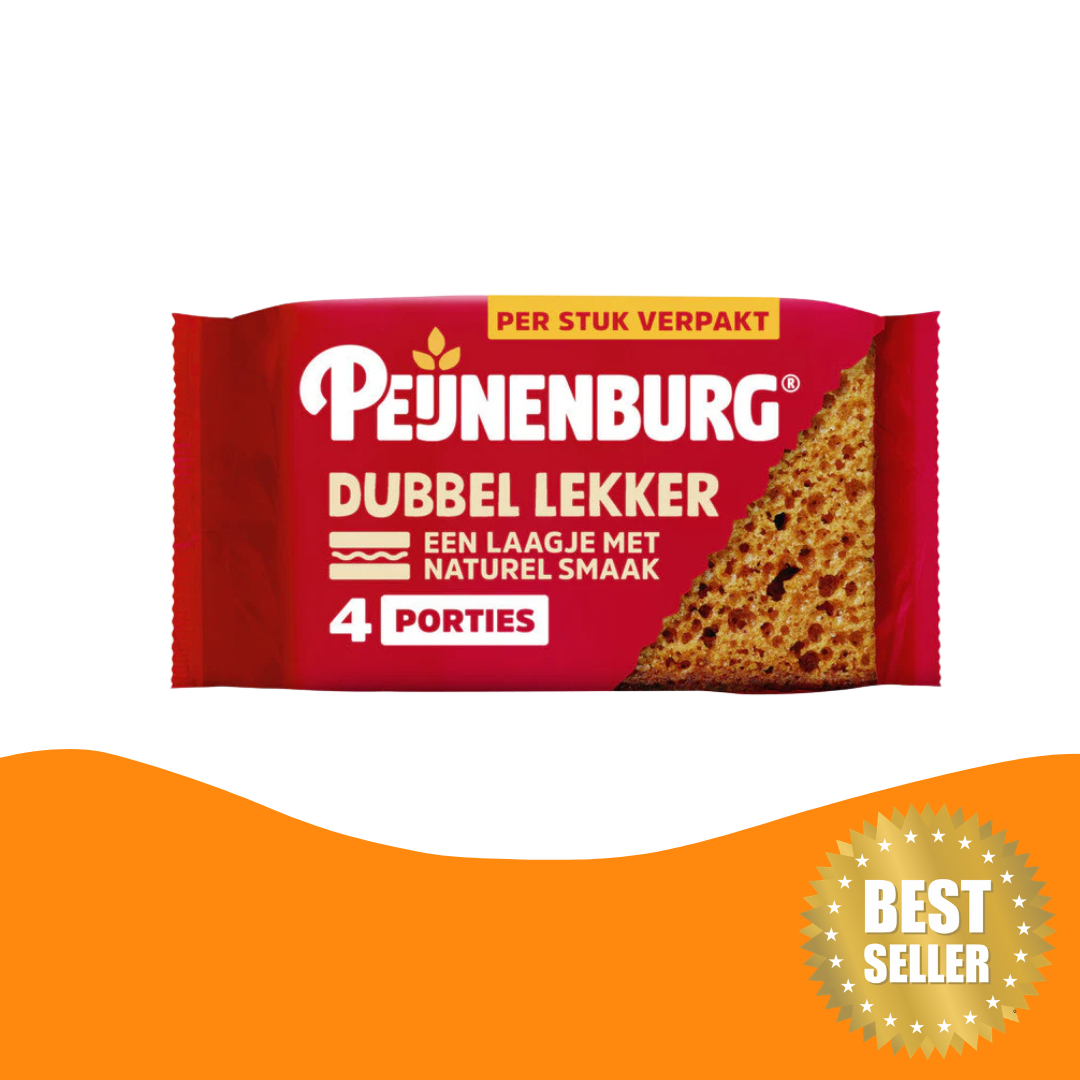 Peijnenburg Dubbel lekker naturel 4 stuks (4 x 49 gram)