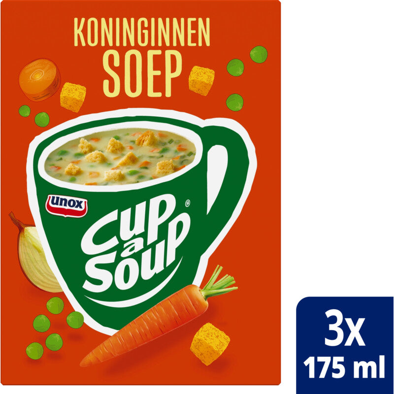 Unox Cup-a-Soup Koninginnen 即沖紅蘿蔔青豆湯（3包裝 × 每包18克）