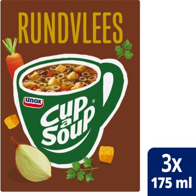 Unox Cup-a-Soup Rundvlees 即沖牛肉湯（3包裝 × 每包15克）