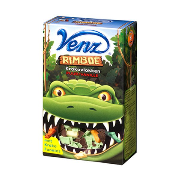 Venz Rimboe Kroko Vlokken puur/vanille / Venz Bush Chocolate Sprinkles pure/vanilla (200 gram)